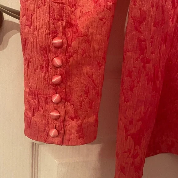 Rotate by Birger Christensen Jacquard Mini Dress Pink Carnation Size 8 - Picture 5 of 7